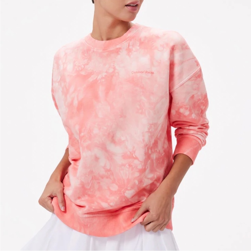 Outdoor Voices Lantana Tie Dye Cotton Terry Sweatshirt